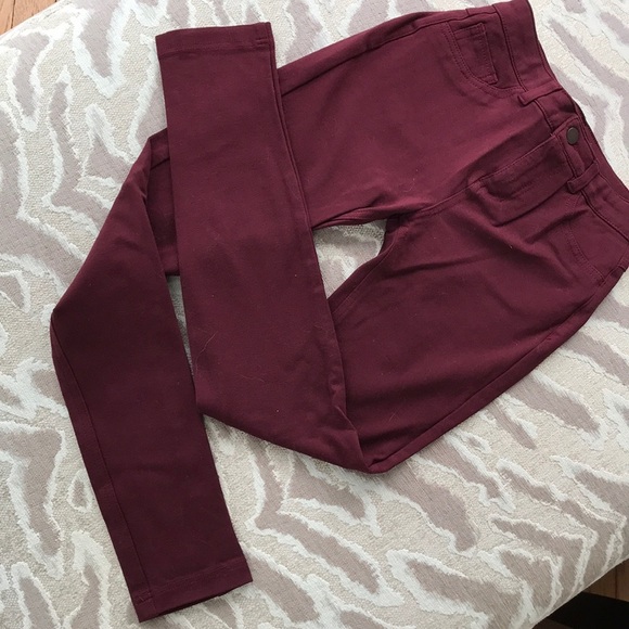 Soft Skinny pants, Burgandy, small - Picture 2 of 5